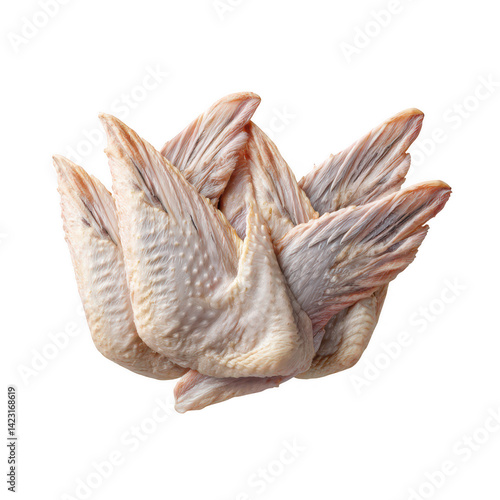 Raw duck wings food photography culinary concept minimalist view