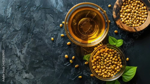 sesame essential oil. Selective focus