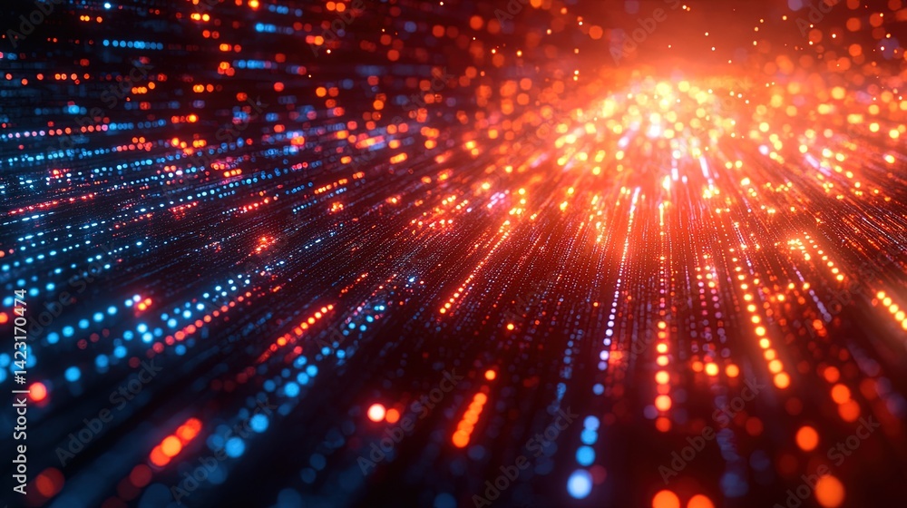 Obraz premium Abstract Digital Light Trails