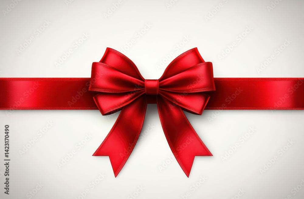 Red satin ribbon bow Red satin ribbon bow