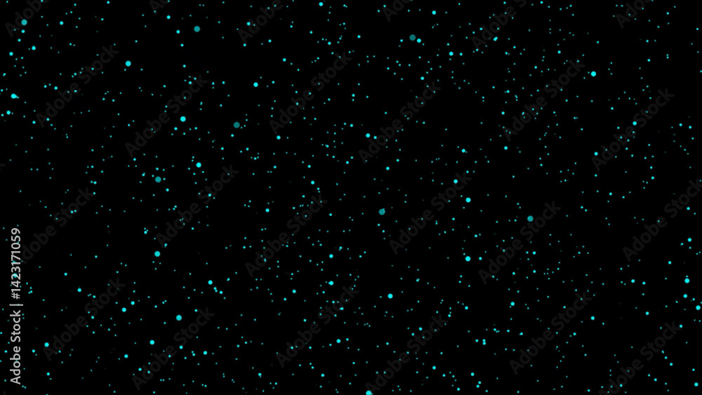 Sparkling turquoise bokeh lights on black background festive abstract illustration Sparkling turquoise bokeh lights on black background festive abstract illustration