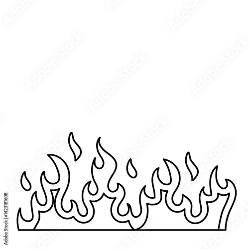 Burning Fire Outline Element