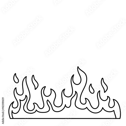 Burning Fire Outline Element