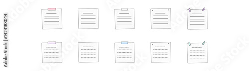 Lined Note Paper Vector for Planner