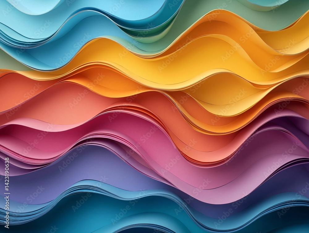 Colorful Paper Waves Colorful Paper Waves