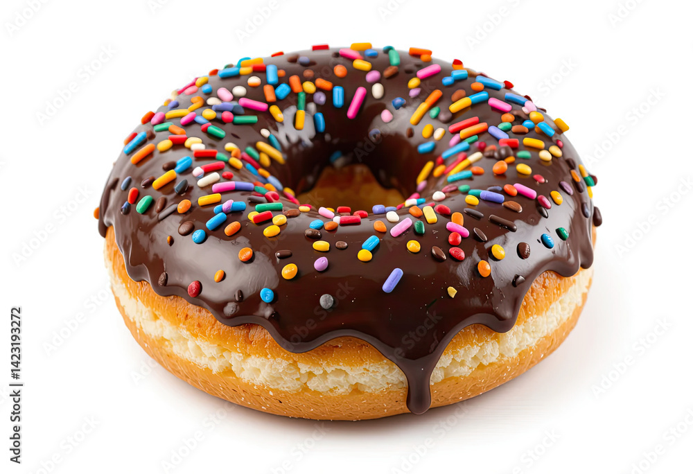 donut with sprinkles isolated on white donut with sprinkles isolated on white
