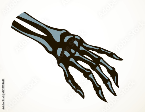 Vector drawing. Bones of the hand