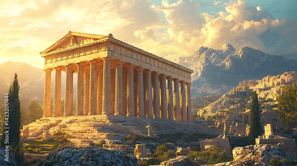 Obraz premium Glorious remains of ancient Greek empire high resolution picture