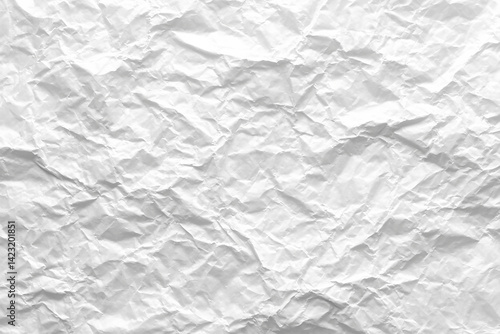 Crumpled White Paper Texture