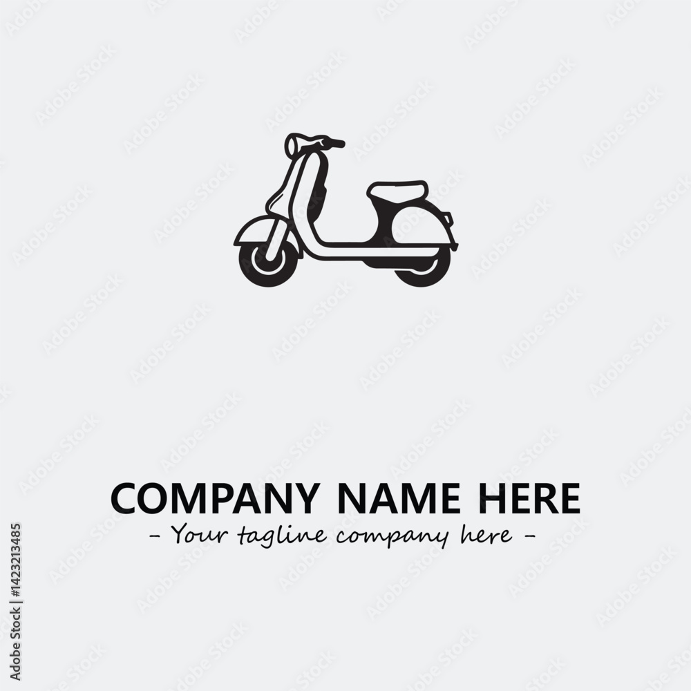 Scooter silhouette illustration black and white for logo company vector image
Scooter silhouette illustration black and white for logo company vector image