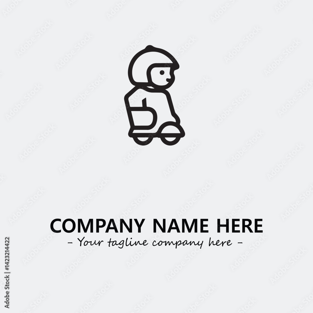 Scooter silhouette illustration black and white for logo company vector image
Scooter silhouette illustration black and white for logo company vector image