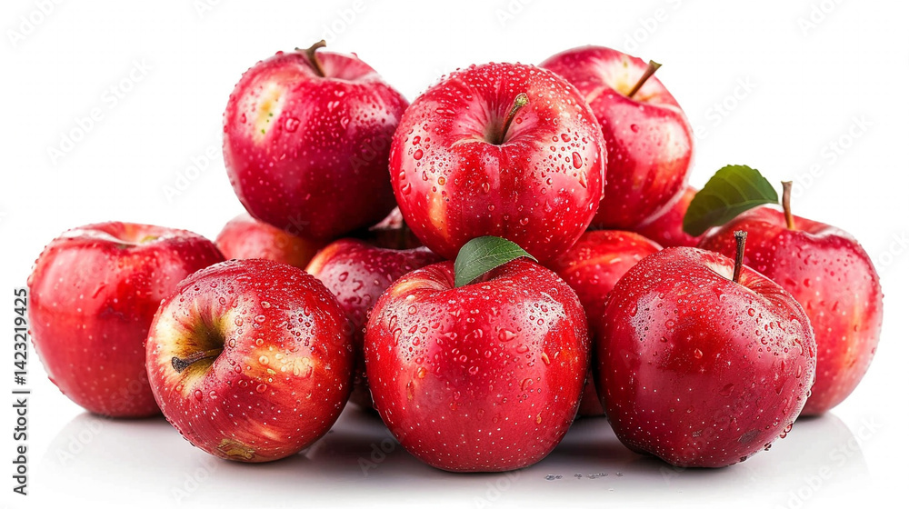 A Crimson Harvest of Sweetness: A Collection of Lustrous Red Delicious Apples, Their Smooth Skins Gleaming with a Deep, Rich Hue, Promises a Crisp, Juicy Bite and the Simple Pleasure of Nature's Bount A Crimson Harvest of Sweetness: A Collection of Lustrous Red Delicious Apples, Their Smooth Skins Gleaming with a Deep, Rich Hue, Promises a Crisp, Juicy Bite and the Simple Pleasure of Nature's Bount