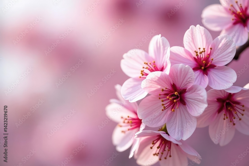 Delicate pink sakura blossoms, full bloom, soft petals , background, japanese Delicate pink sakura blossoms, full bloom, soft petals , background, japanese