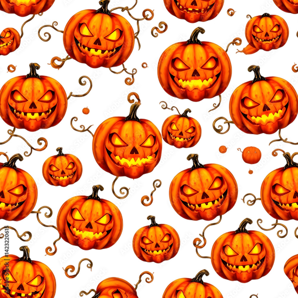 halloween seamless pattern isolated on transparent background halloween seamless pattern isolated on transparent background