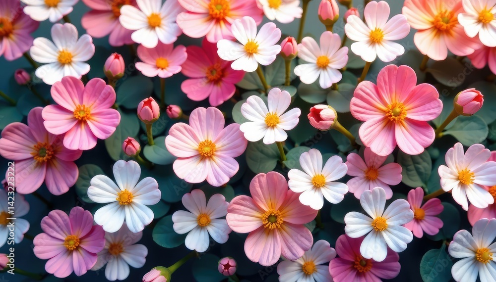 Scattered small blooms,repeating motif, muted tones, leaves, floral, texture Scattered small blooms,repeating motif, muted tones, leaves, floral, texture