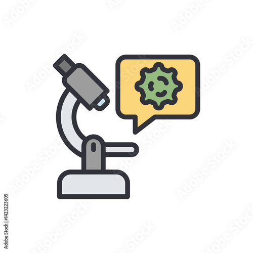 Cancer research colored icons, minimalist vector illustration ,simple transparent graphic element .Isolated on white background