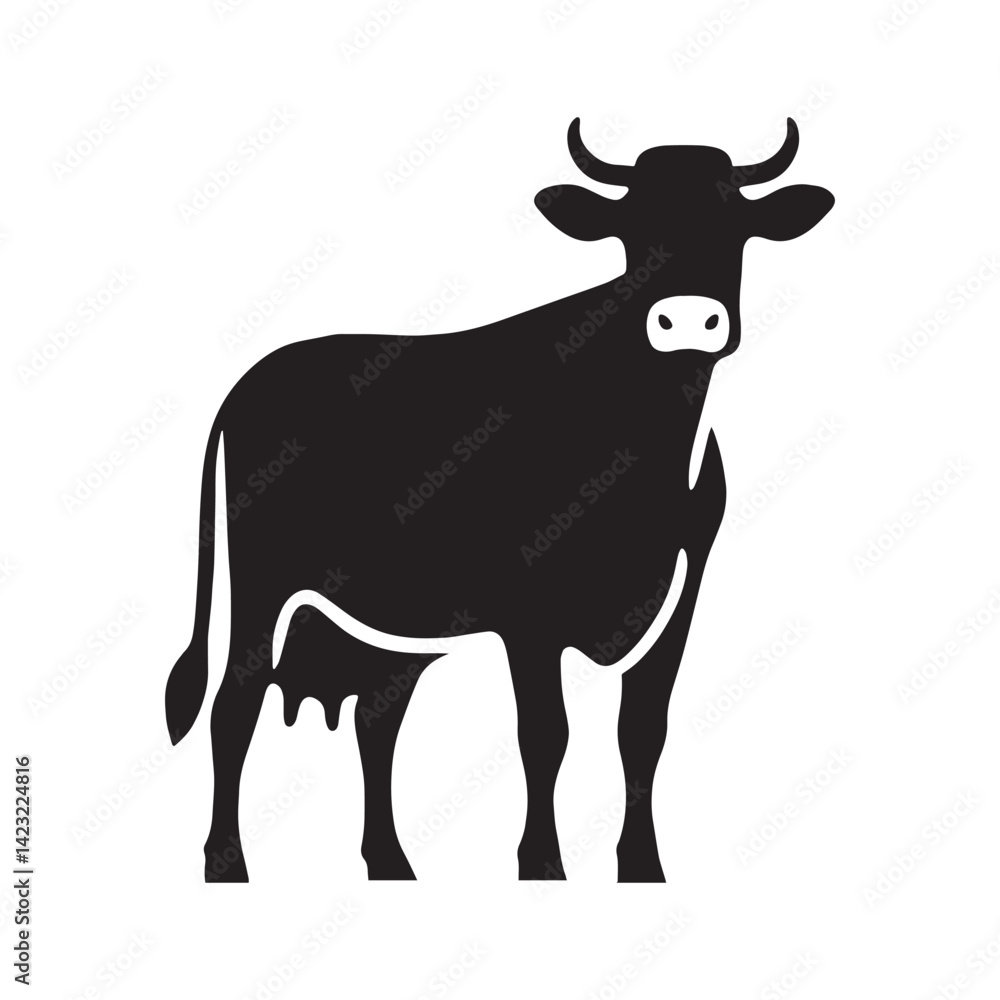 Artistic cow vector silhouette highlighting gentle curves and soft edges – cow silhouette – cow vector – cow illustration – silhouette of cow – cow icon
Artistic cow vector silhouette highlighting gentle curves and soft edges – cow silhouette – cow vector – cow illustration – silhouette of cow – cow icon
