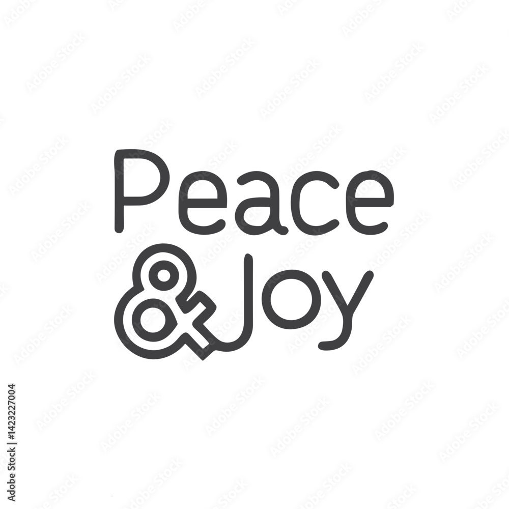 Peace and Joy Icon for Holiday Cards, Christmas Designs, Seasonal Greetings, New Year Content, Winter Celebrations, Religious Materials and Festive Decorations Peace and Joy Icon for Holiday Cards, Christmas Designs, Seasonal Greetings, New Year Content, Winter Celebrations, Religious Materials and Festive Decorations