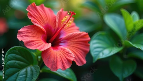 Wallpaper Mural Bold blooming hibiscus, tropical vibe, vibrant colors, floral design, wall decor, yellow Torontodigital.ca
