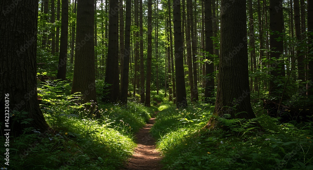 Forest Path Sunlight Trees Nature Forest Path Sunlight Trees Nature