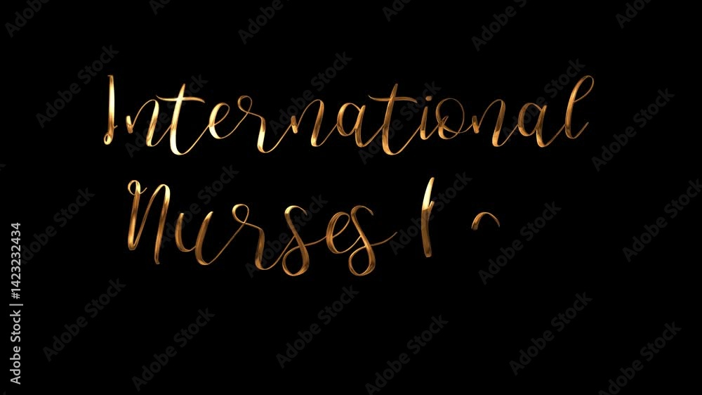 International nurses in elegant gold script, perfect for social media posts, blog graphics, or website banners celebrating healthcare professionals worldwide. International nurses in elegant gold script, perfect for social media posts, blog graphics, or website banners celebrating healthcare professionals worldwide.
