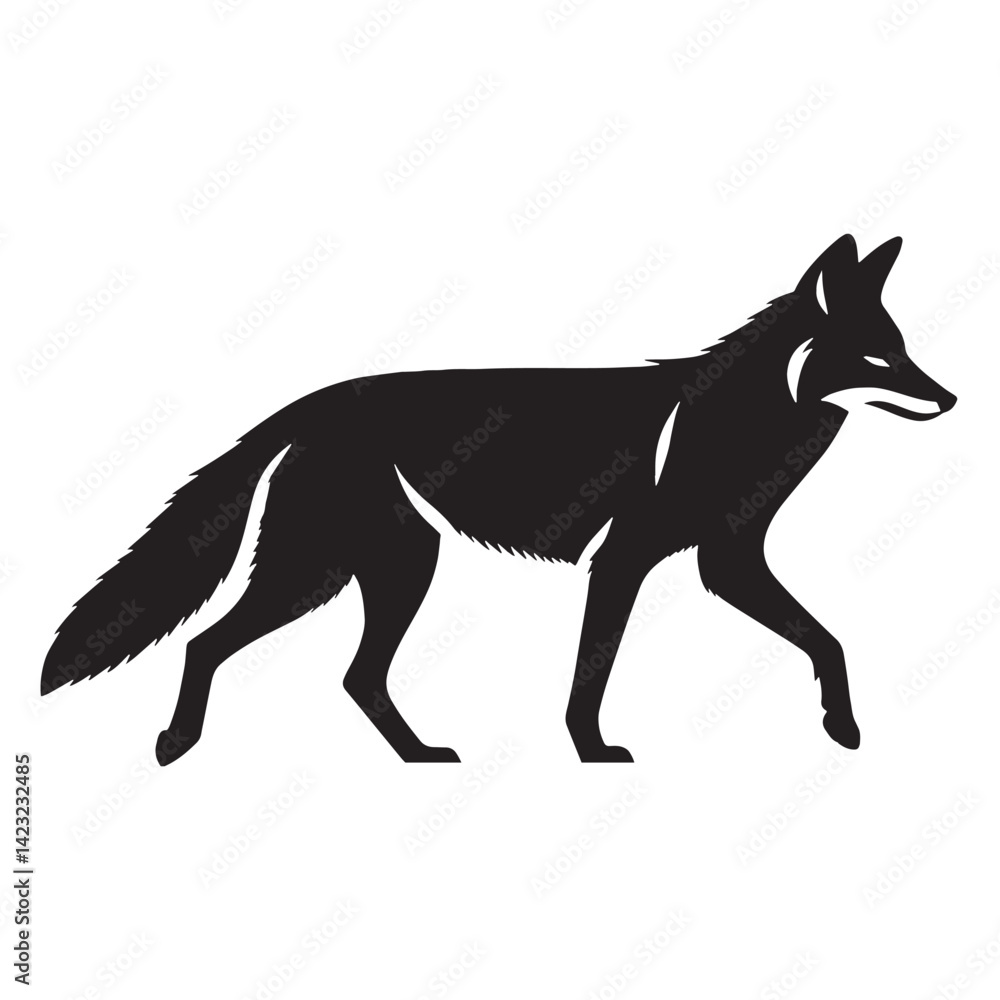 Detailed coyote vector silhouette with realistic line work and shape – coyote silhouette – coyote vector – coyote illustration – silhouette of coyote – coyote icon
Detailed coyote vector silhouette with realistic line work and shape – coyote silhouette – coyote vector – coyote illustration – silhouette of coyote – coyote icon