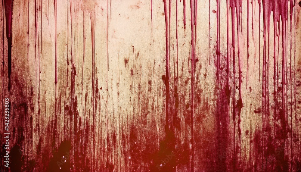 Obraz premium halloween blood splatter texture on wall for web design, print media, branding, and spooky-themed projects, high quality background, and creative resource