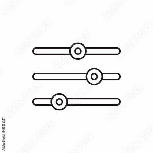 Settings slider control panel icon vector sign