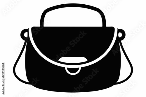 Diaper Bag Silhouette Vector Illustration