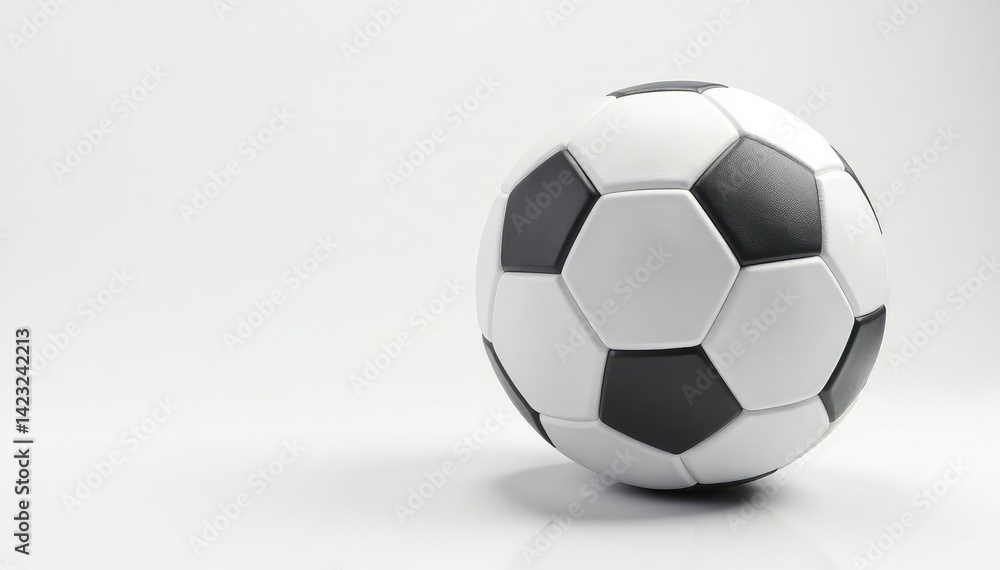 Fototapeta premium Brand new pristine white football on white backdrop, fresh, ball, nfl