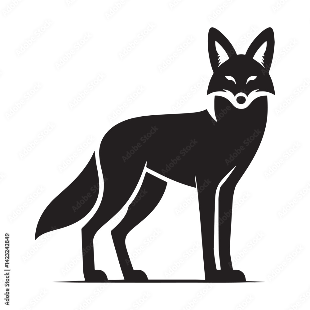 Clean, simple jackal silhouette illustration created with bold vector lines – jackal silhouette – jackal vector – jackal illustration – silhouette of jackal – jackal icon
Clean, simple jackal silhouette illustration created with bold vector lines – jackal silhouette – jackal vector – jackal illustration – silhouette of jackal – jackal icon