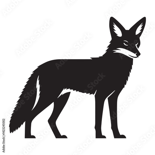 Sharp and refined jackal silhouette vector for professional logos – jackal silhouette – jackal vector – jackal illustration – silhouette of jackal – jackal icon

