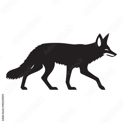 Unique jackal icon silhouette in a minimalist vector design – jackal silhouette – jackal vector – jackal illustration – silhouette of jackal – jackal icon

