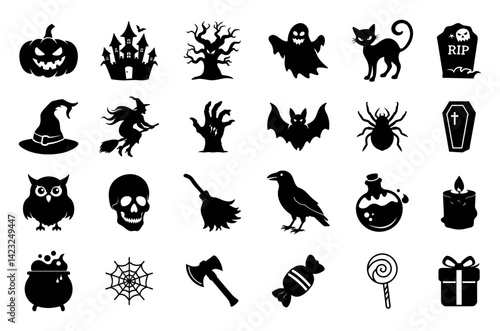 set of halloween icons