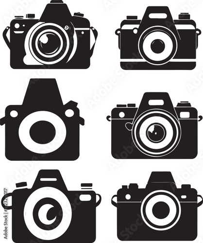 Camera icon silhouette illustration vector .