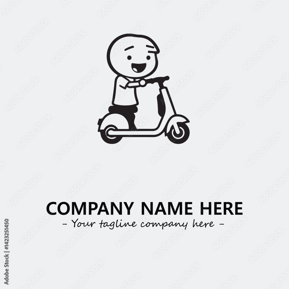 Scooter silhouette illustration black and white for logo company vector image
Scooter silhouette illustration black and white for logo company vector image