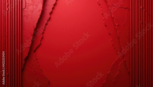 Dynamic abstract art creation studio digital wallpaper visual design close-up bold red texture with cracked surface