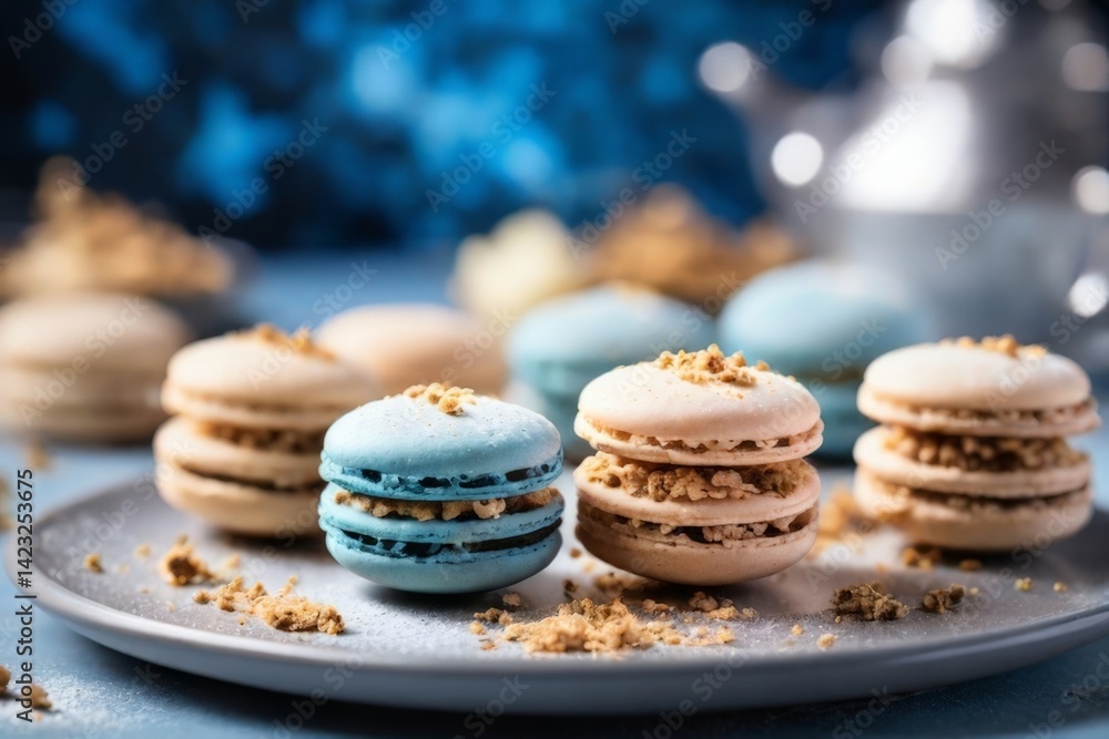 macaroons on a plate for tea macaroons on a plate for tea