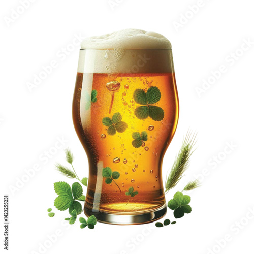 Beer with glass