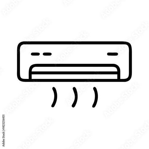 Wall Mounted Air Conditioner Icon Design
