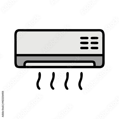 Wall Mounted Air Conditioner Icon Design