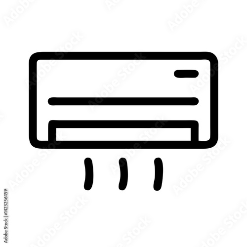 Wall Mounted Air Conditioner Icon Design
