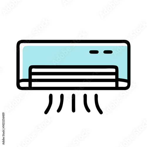 Wall Mounted Air Conditioner Icon Design