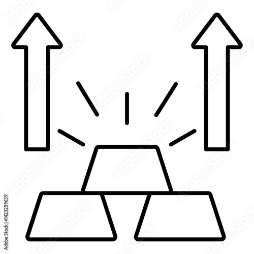 Gold Price Surge outline icon