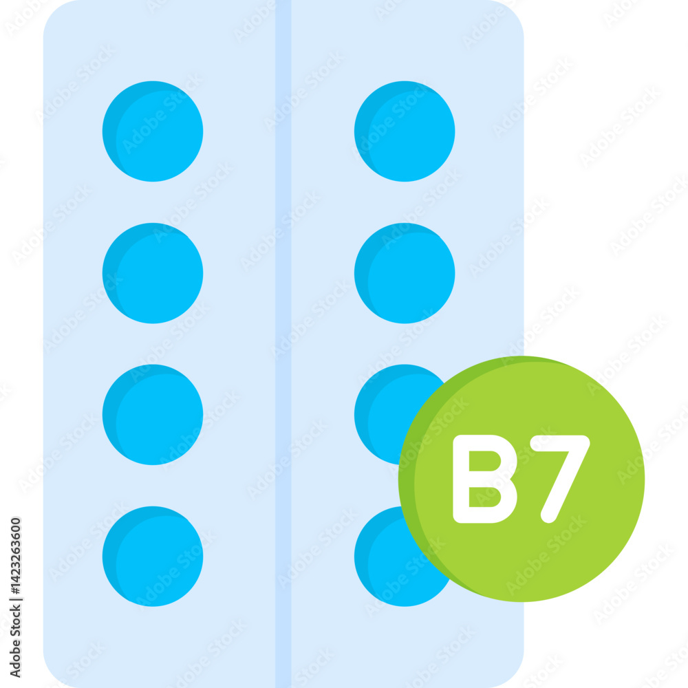 Vitamin B7 Icon Vitamin B7 Icon