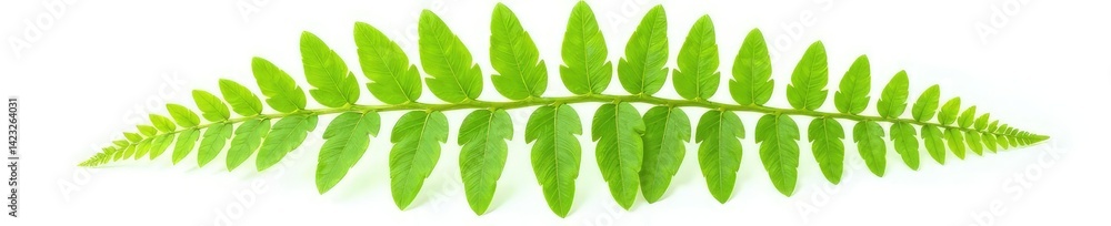 single large fern isolated on white background, botany, leafy, nature single large fern isolated on white background, botany, leafy, nature