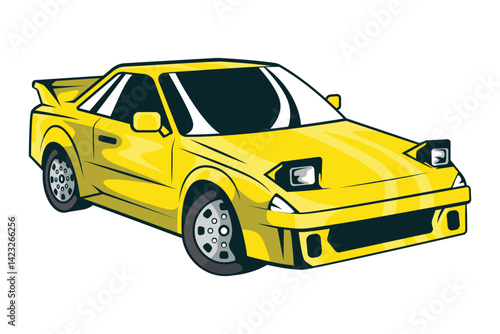 Cartoon Sport Car Vector Illustration