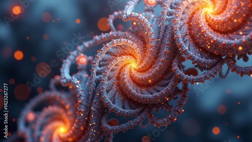 Fantasy fractal art pattern diagram