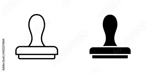 Approval stamp icon vector symbol collection on white background.