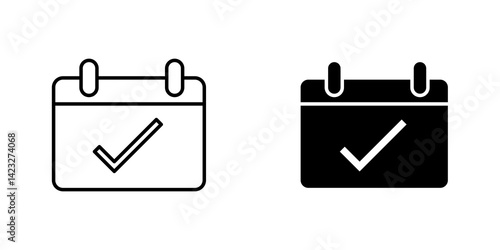 Appointment icon vector symbol collection on white background.